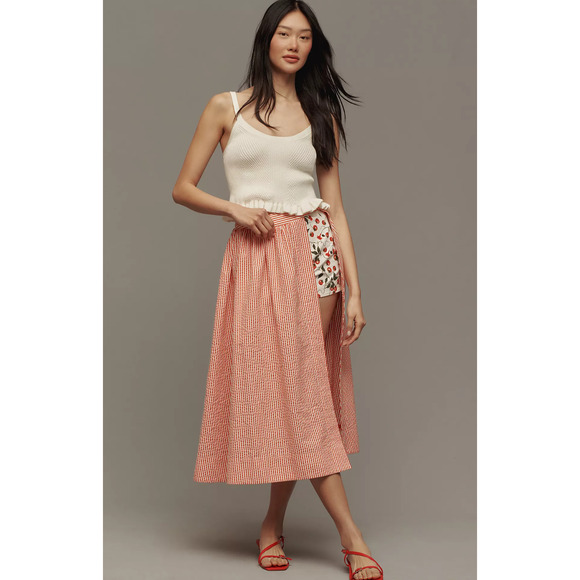 EUC Anthropologie Maeve Skort Set - Size 6 - Picture 1 of 5